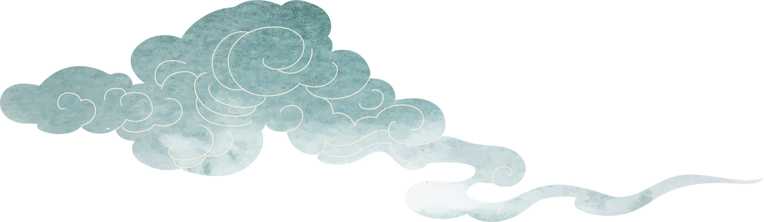 Chinese cloud in watercolor texture